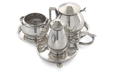 Lot 321 - A good quality late Victorian cruet stand...