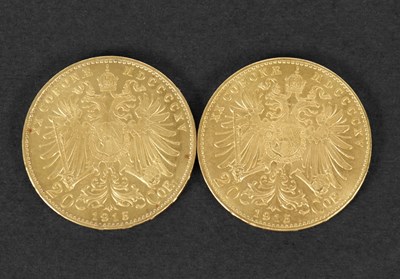 Lot 334 - Two Austro/Hungary Franz Joseph I both "dated"...