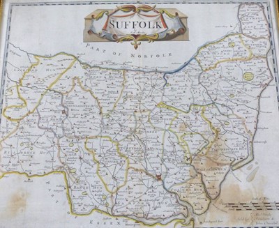 Lot 619 - ROBERT MORDEN: SUFFOLK, engraved hand coloured...