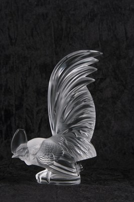 Lot 14 - Lalique Coq Nain car mascot in the form of a...