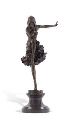 Lot 526 - After Demetre Chiparus hollow bronze model of...
