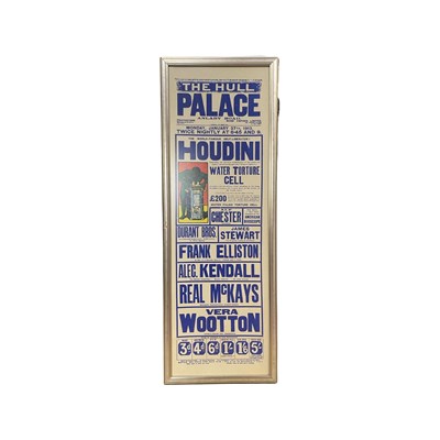 Lot 3 - A vintage reproduction poster for HOUDINI's...