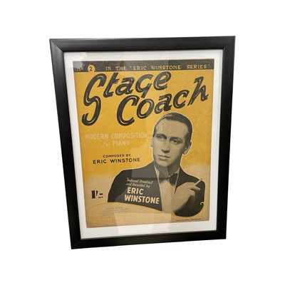 Lot 208 - A vintage framed sheet music cover for Stage...