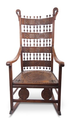Lot 531 - Carlo Bugatti Style Rocking Chair