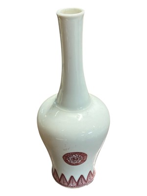 Lot 317 - Chinese porcelain cylindrical vase with copper...
