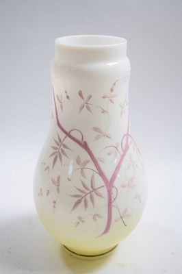 Lot 346 - Early 20th Century glass vase, the baluster...