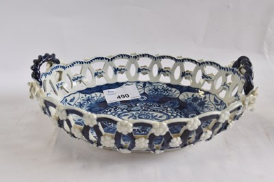 Lot 490 - Worcester Basket c.1770