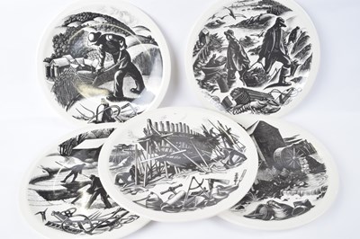 Lot 268 - FIVE 1950S WEDGWOOD CLARE LEIGHTON NEW ENGLAND...