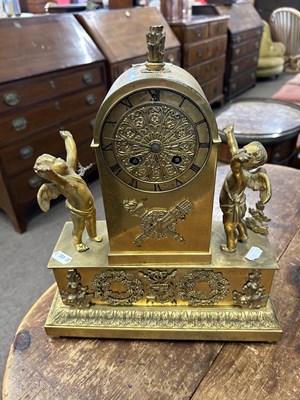 Lot 526 - A late 19th Century lacquered brass cased...