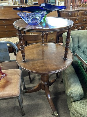 Lot 530 - 19th Century circular two tiered dumb waiter...
