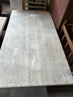 Lot 557 - Modern marble coffee table with rectangular...