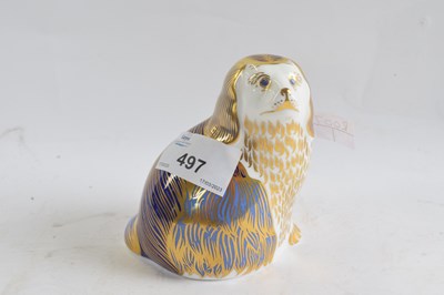 Lot 497 - A Royal Crown Derby paperweight, gold...