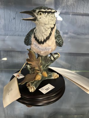Lot 501 - Kaiser porcelain bird model of a blue jay from...