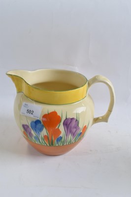 Lot 502 - A Clarice Cliff crocus pattern jug