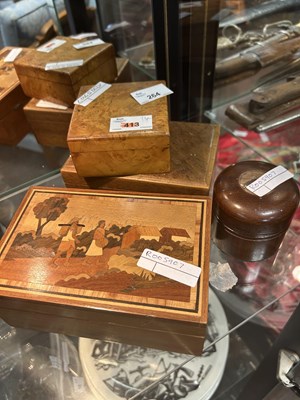 Lot 264 - Quantity of small wooden boxes one with inlaid...