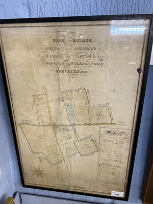 Lot 105 - Plan of an Estate in Beeston and Mileham in...