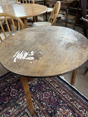 Lot 635 - A 19th Century oak and pine cricket table with...