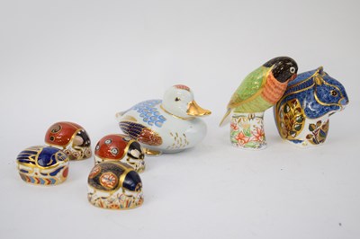 Lot 99 - Quantity of Royal Crown Derby paperweights,...