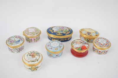 Lot 108 - Small collection of Halcyon Days enamel boxes (8)