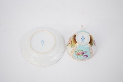 Lot 117 - Continental porcelain cup and saucer decorated...