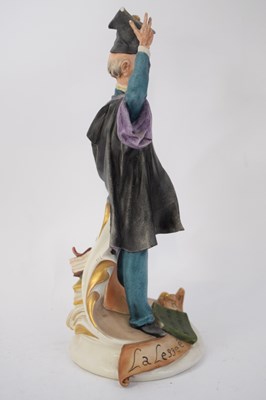 Lot 133 - Capo di Monte figure of a professor on shaped...