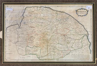 Lot 21 - Robert Morden, British (1650-1703), hand...