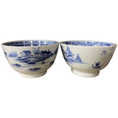 Lot 313 - Two 18th Century Chinese porcelain tea bowls...