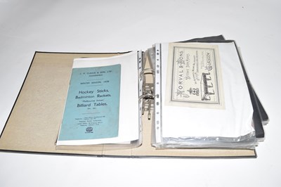Lot 389 - Black lever arch file containing a large...