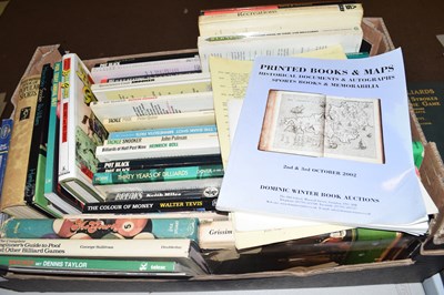 Lot 400 - One box various books, billiards and snooker...