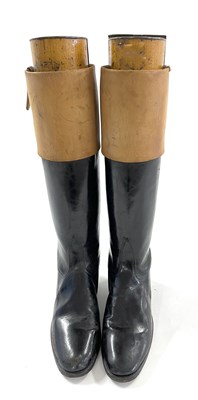 Lot 133 - Pair of light brown leather tot hunting right...