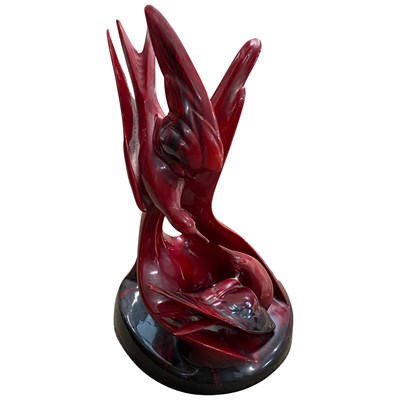 Lot 341A - A Royal Doulton flambe model Images of Fire...