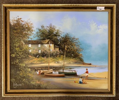 Lot 83 - Les Parson (British, 20th century), coastal...