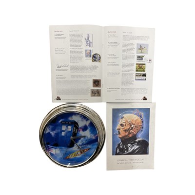 Lot 55 - A Dr Who wall clock and A4 colour print, both...