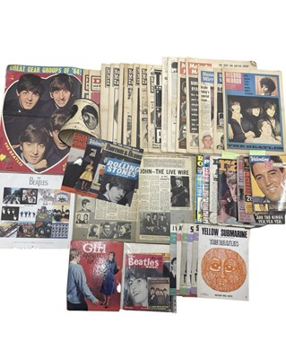 Lot 201 - A mixed lot of 1960s rock'n'roll memorabilia,...