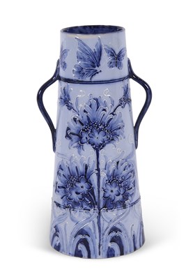 Lot 73 - A Moorcroft Florian ware vase of cylindrical...
