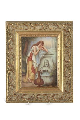 Lot 83 - Framed 19th Century porcelain plaque of a...