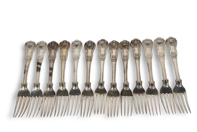 Lot 273 - A group of thirteen Victorian/Georgian silver...