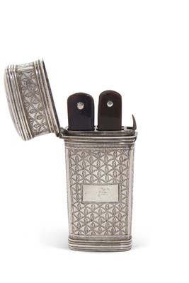 Lot 282 - A George IV silver lancet case fitted with...