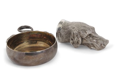 Lot 285 - Elizabeth II cast sterling stirrup cup...