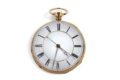 Lot 314 - An 18ct gold open face pocket watch,...