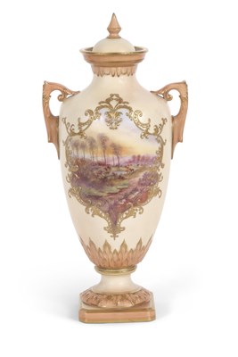 Lot 86 - Large Worcester Locke & Co vase with central...