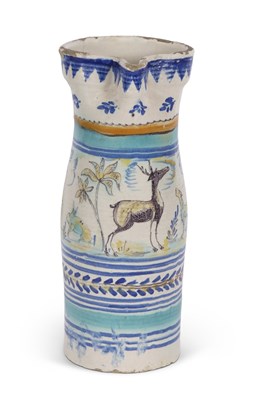 Lot 92 - A large Italian or Spanish Maiolica ewer...