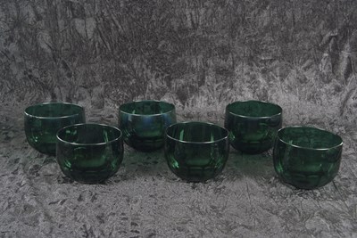 Lot 28 - A rare set of six George IV Bristol green...
