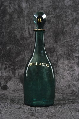 Lot 29 - A rare George III Bristol  green glass mallet...