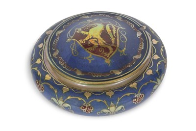 Lot 48 - A Pilkington lustre bowl the blue ground with...