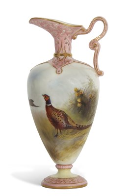 Lot 55 - A Royal Worcester George Granger & Co ewer...