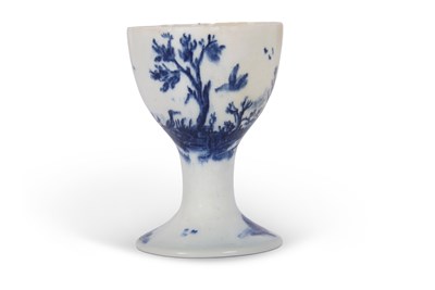 Lot 111 - A rare Lowestoft porcelain  egg cup with...
