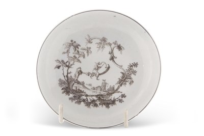 Lot 128 - A Worcester porcelain saucer circa 1765...