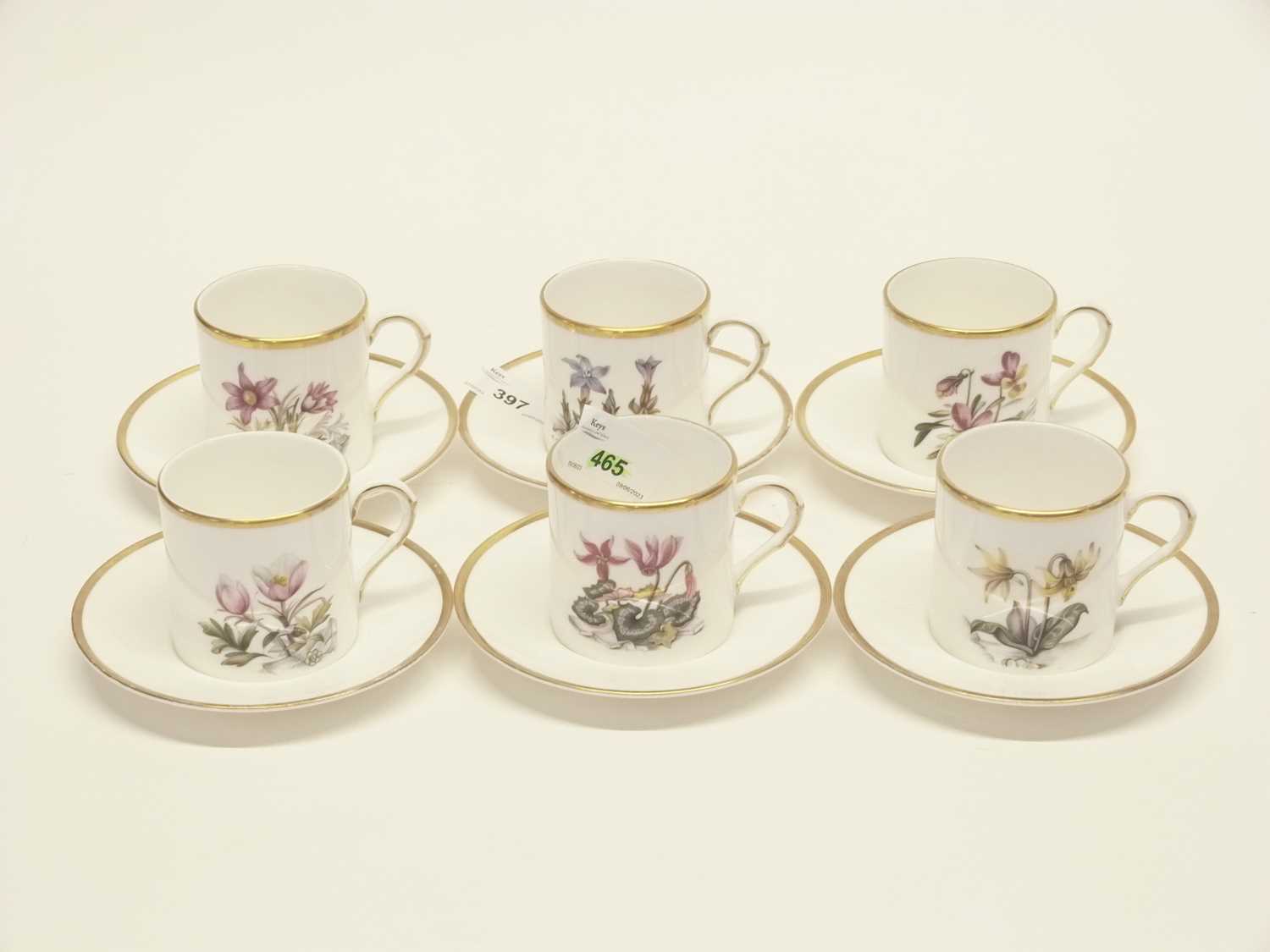 Lot 401 - Royal Worcester coffee set comprising six...