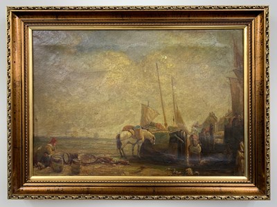 Lot 88 - British School, 19th Century, A coastal scene...